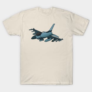 Military fighter jet plane cartoon T-Shirt